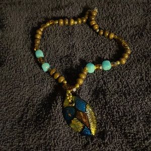 Multi color beaded necklace